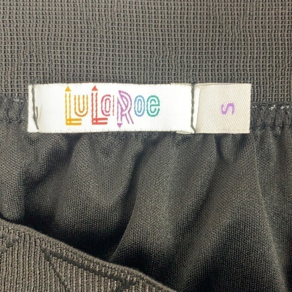 LuLaroe Lola A-Line Print Skirt, Elastic Waistband - Black & White, Size Small - Picture 2 of 7